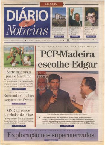 Edição do dia 5 Outubro 1998 da pubicação Diário de Notícias