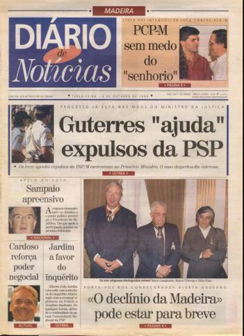 Edição do dia 6 Outubro 1998 da pubicação Diário de Notícias