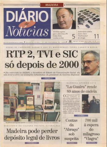 Edição do dia 21 Outubro 1998 da pubicação Diário de Notícias