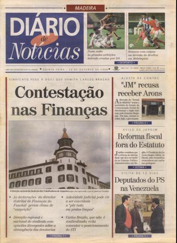 Edição do dia 22 Outubro 1998 da pubicação Diário de Notícias