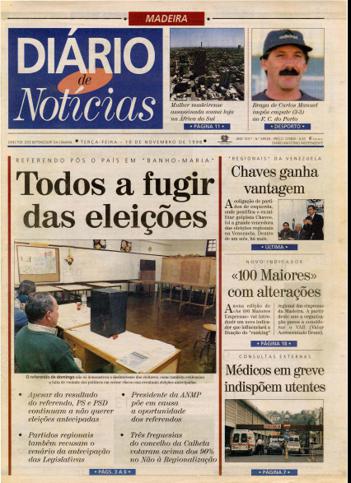 Edição do dia 10 Novembro 1998 da pubicação Diário de Notícias