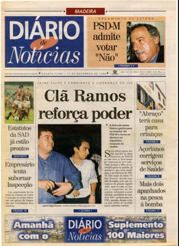 Edição do dia 11 Novembro 1998 da pubicação Diário de Notícias