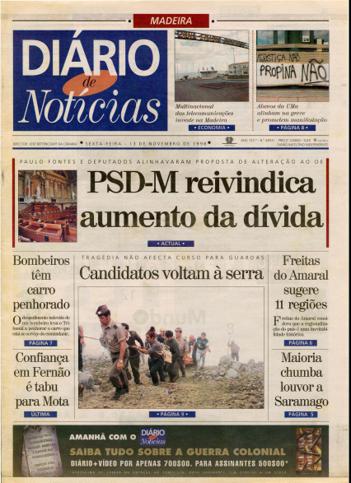 Edição do dia 13 Novembro 1998 da pubicação Diário de Notícias