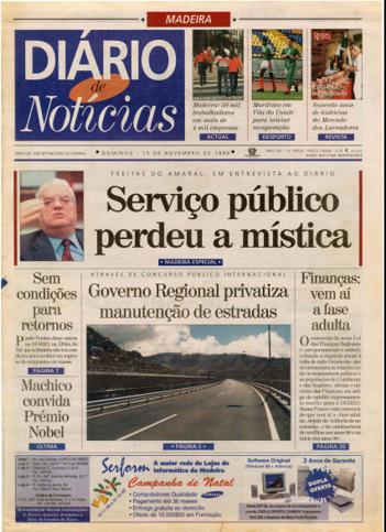 Edição do dia 15 Novembro 1998 da pubicação Diário de Notícias