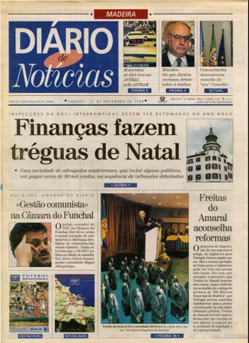 Edição do dia 21 Novembro 1998 da pubicação Diário de Notícias