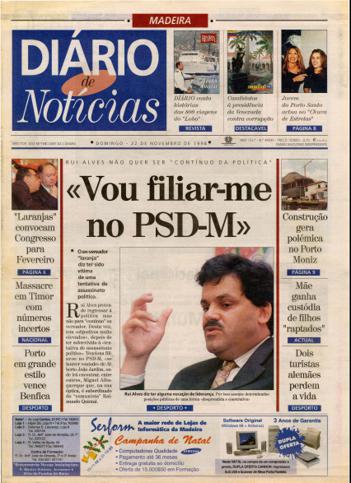 Edição do dia 22 Novembro 1998 da pubicação Diário de Notícias