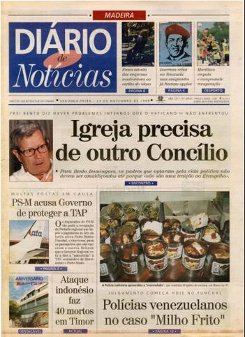 Edição do dia 23 Novembro 1998 da pubicação Diário de Notícias