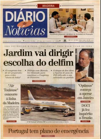 Edição do dia 27 Novembro 1998 da pubicação Diário de Notícias