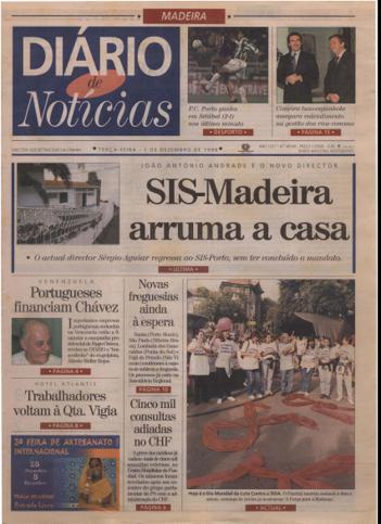 Edição do dia 1 Dezembro 1998 da pubicação Diário de Notícias