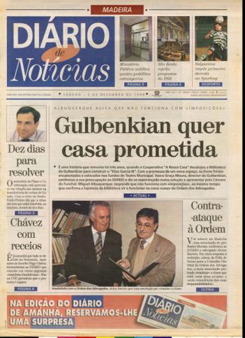 Edição do dia 5 Dezembro 1998 da pubicação Diário de Notícias