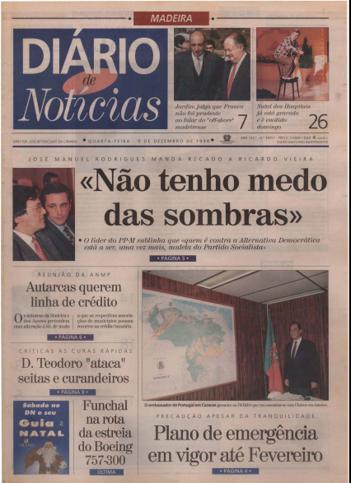 Edição do dia 9 Dezembro 1998 da pubicação Diário de Notícias