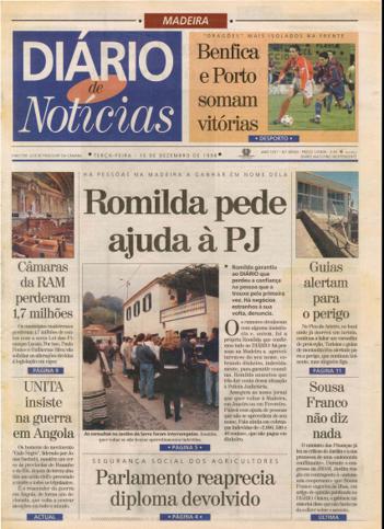 Edição do dia 15 Dezembro 1998 da pubicação Diário de Notícias