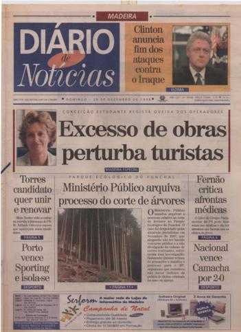 Edição do dia 20 Dezembro 1998 da pubicação Diário de Notícias