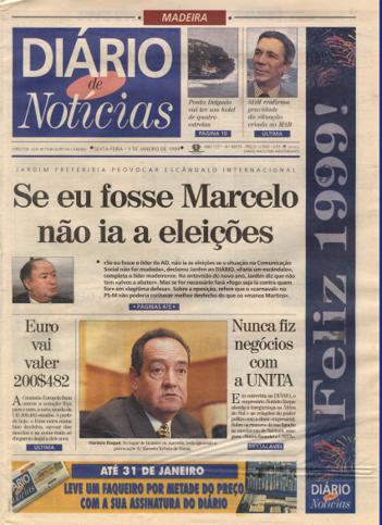 Edição do dia 1 Janeiro 1999 da pubicação Diário de Notícias