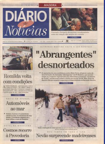 Edição do dia 12 Janeiro 1999 da pubicação Diário de Notícias