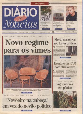 Edição do dia 14 Janeiro 1999 da pubicação Diário de Notícias