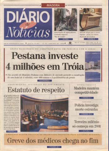 Edição do dia 15 Janeiro 1999 da pubicação Diário de Notícias