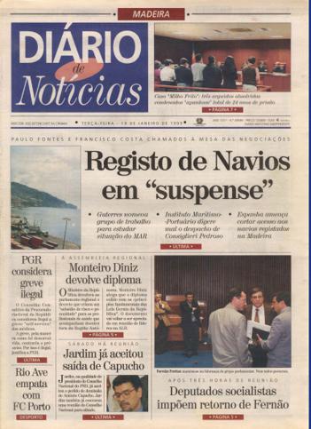 Edição do dia 19 Janeiro 1999 da pubicação Diário de Notícias