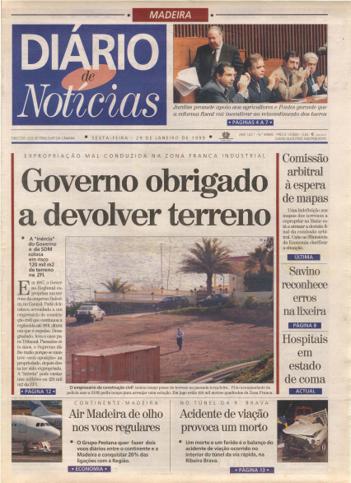 Edição do dia 29 Janeiro 1999 da pubicação Diário de Notícias