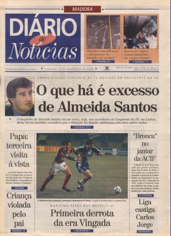 Edição do dia 6 Fevereiro 1999 da pubicação Diário de Notícias