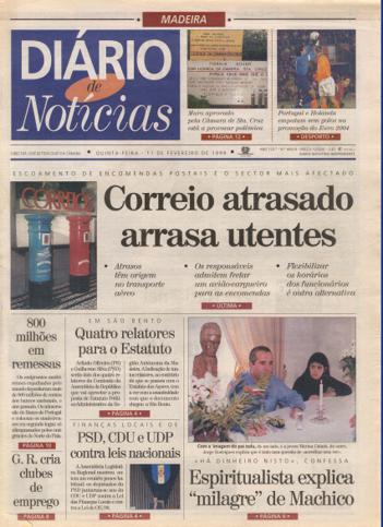 Edição do dia 11 Fevereiro 1999 da pubicação Diário de Notícias