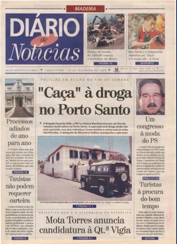 Edição do dia 16 Fevereiro 1999 da pubicação Diário de Notícias