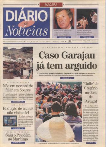 Edição do dia 23 Fevereiro 1999 da pubicação Diário de Notícias