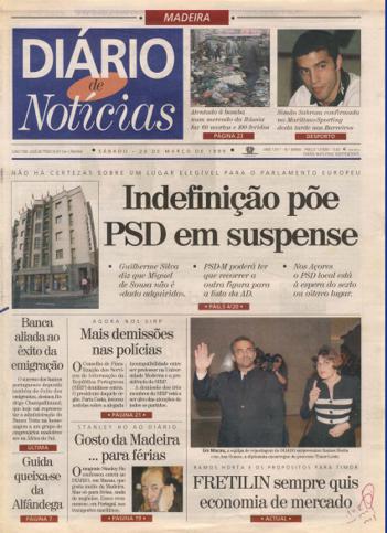 Edição do dia 20 Março 1999 da pubicação Diário de Notícias