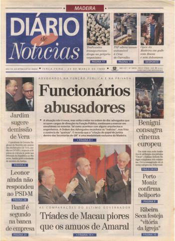 Edição do dia 23 Março 1999 da pubicação Diário de Notícias