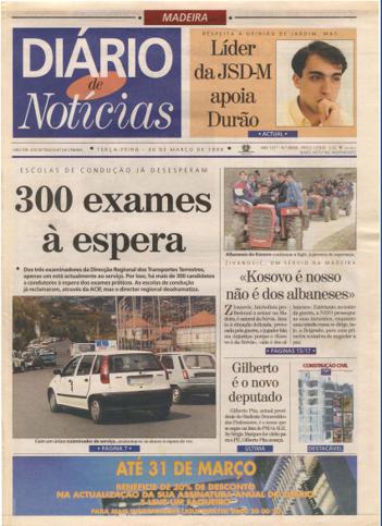 Edição do dia 30 Março 1999 da pubicação Diário de Notícias