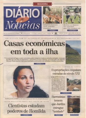 Edição do dia 3 Abril 1999 da pubicação Diário de Notícias