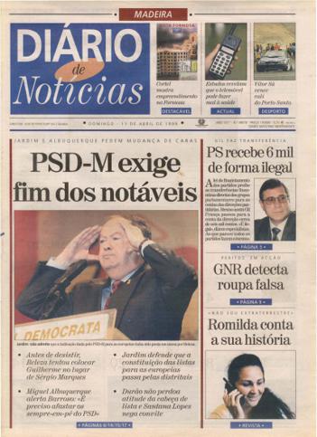 Edição do dia 11 Abril 1999 da pubicação Diário de Notícias