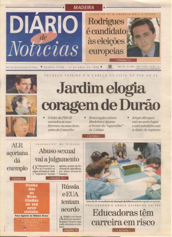 Edição do dia 14 Abril 1999 da pubicação Diário de Notícias