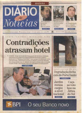 Edição do dia 15 Abril 1999 da pubicação Diário de Notícias