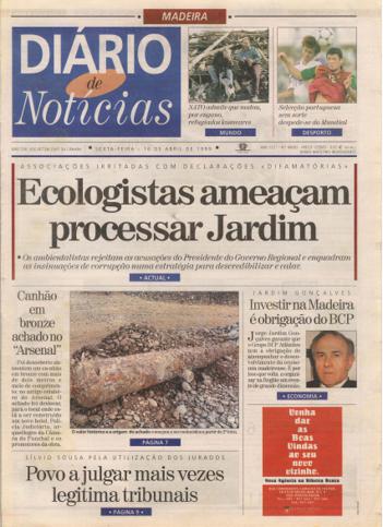 Edição do dia 16 Abril 1999 da pubicação Diário de Notícias