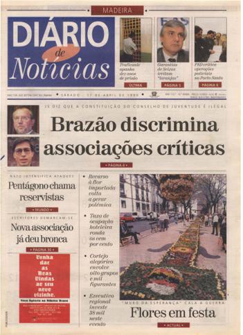 Edição do dia 17 Abril 1999 da pubicação Diário de Notícias