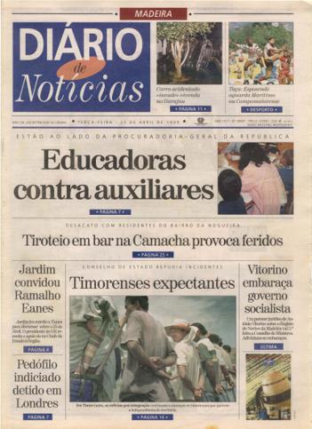 Edição do dia 20 Abril 1999 da pubicação Diário de Notícias