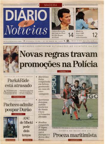 Edição do dia 31 Maio 1999 da pubicação Diário de Notícias