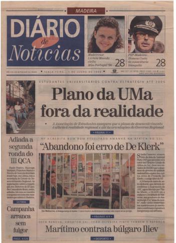 Edição do dia 1 Junho 1999 da pubicação Diário de Notícias