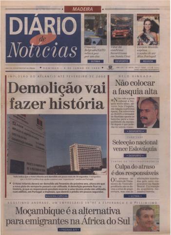 Edição do dia 6 Junho 1999 da pubicação Diário de Notícias