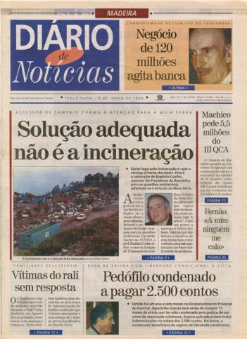 Edição do dia 8 Junho 1999 da pubicação Diário de Notícias