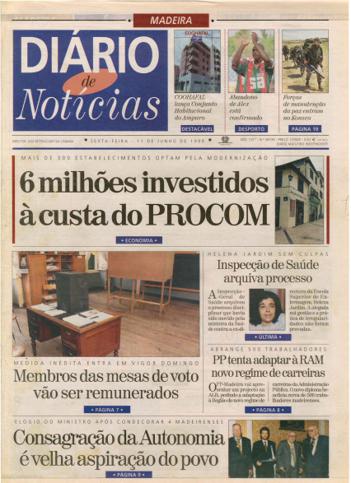 Edição do dia 11 Junho 1999 da pubicação Diário de Notícias