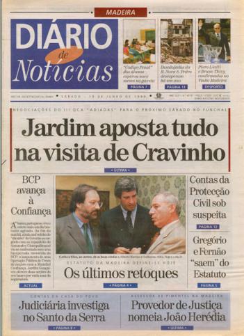 Edição do dia 19 Junho 1999 da pubicação Diário de Notícias