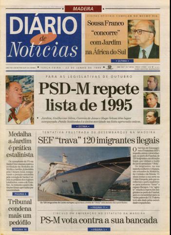 Edição do dia 22 Junho 1999 da pubicação Diário de Notícias