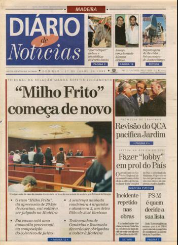 Edição do dia 27 Junho 1999 da pubicação Diário de Notícias