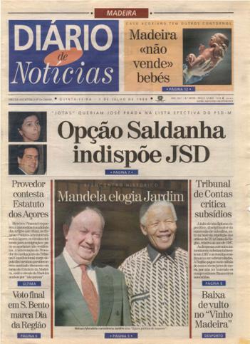 Edição do dia 1 Julho 1999 da pubicação Diário de Notícias