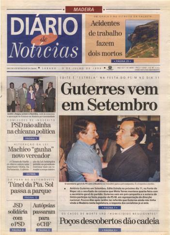 Edição do dia 3 Julho 1999 da pubicação Diário de Notícias