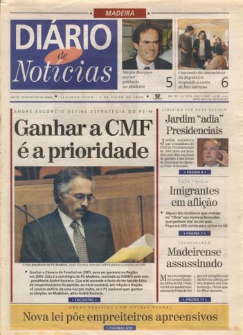 Edição do dia 5 Julho 1999 da pubicação Diário de Notícias