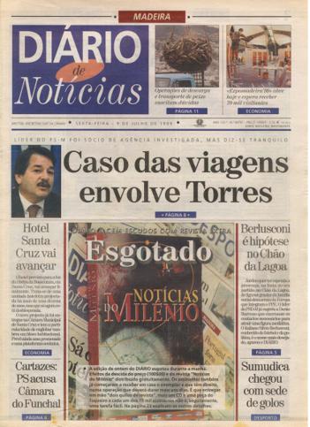 Edição do dia 9 Julho 1999 da pubicação Diário de Notícias