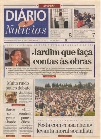 Edição do dia 12 Julho 1999 da pubicação Diário de Notícias